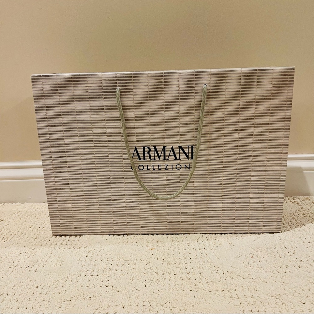 Armani Collezioni Paper Shopping Bag 17.55” x11.25”x 5.00” Empty Pre- Owned